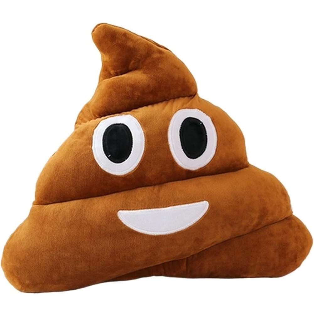 NWOT Soft Brown Pile Emoji Poo Pillow 14.5 x 15.5”